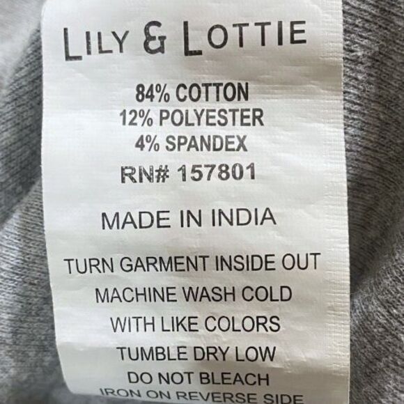 Lillie & Lottie Sweatshirt Dress Womens Size Small Gray Cowl Neck Long Sleeve - Picture 4 of 7